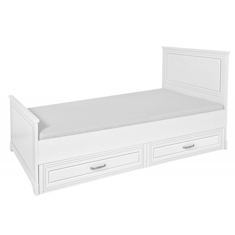 Łóżko dla dziecka 200x90 Melody z szufladą białe