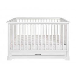 Łóżeczko dla niemowlaka z szufladą 140x70 Melody białe