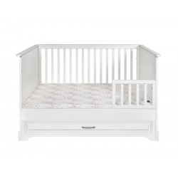Łóżeczko dla niemowlaka z szufladą 140x70 Melody białe