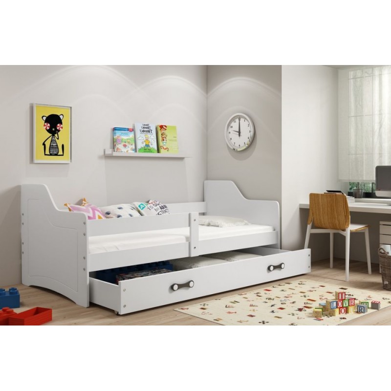 Łóżko dla dziecka SOFIX 160x80 z szufladą białe
