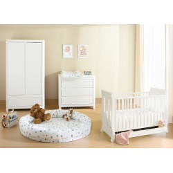 Łóżeczko niemowlęce z szufladą 120x60 ROMANTICA - białe