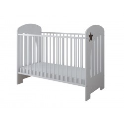 Łóżko niemowlęce 120x60 STAR - białe