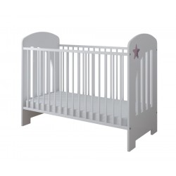 Łóżko niemowlęce 120x60 STAR - białe