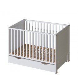 Łóżeczko niemowlęce 120×60 Basic białe + szuflada