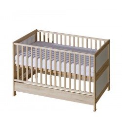Łóżeczko niemowlęce Basic - Tapczanik 140x70 - naturalne drewno