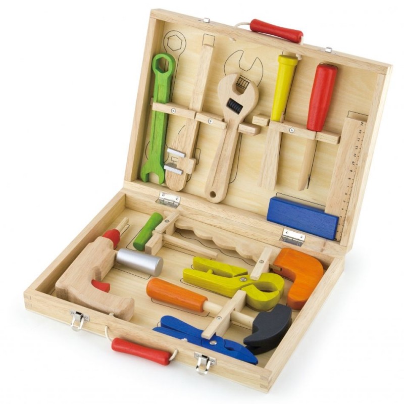 Zestaw majsterkowicza w walizce - Drewniane narzędzia