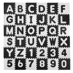 Piankowa mata podłogowa Puzzle - Alfabet