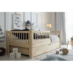 Łóżko dziecięce Basic z szufladą (szczebelki) Plus