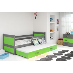 Łóżko dziecięce 2osobowe RICO grafit + kolory