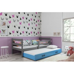 Łóżko dziecięce 2osobowe ERYK grafit + kolory