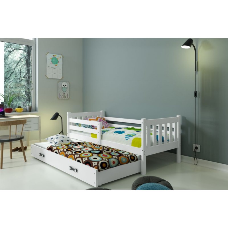 CARINO łóżko dziecięce 2osobowe białe + kolory