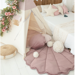 Namiot tipi Pink Mermaid z matą i poduszkami