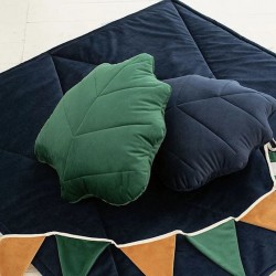 Poduszki listki - komplet 2 sztuk - zielona i niebieska