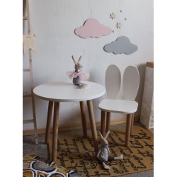 Stolik + krzesełko królik ZESTAW ROUND BUNNY