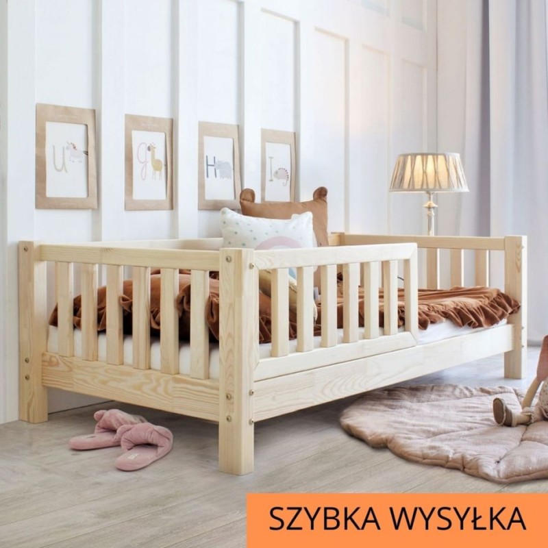 Łóżko dla dziecka Basic Love 190x90 naturalne (szybka wysyłka)