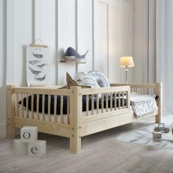 łóżko dla dziecka basic 160x80 - barierka szczebelki