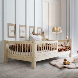 łóżko dla dziecka basic 160x80 - barierka szczebelki