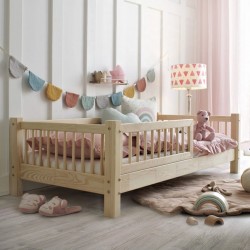 Łóżko dla dziecka Basic szczebelki 200x90 naturalne