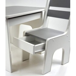 Krzesełko z szufladą K2 grafitowe