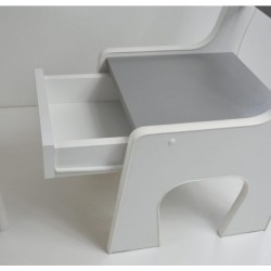 Krzesełko z szufladą K4 grafitowe