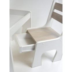 Krzesełko z szufladą K4 jasny dąb