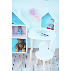 Krzesełko dziecięce króliczek drewniane
