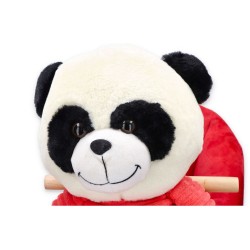Panda na biegunach z rozowym fotelikiem