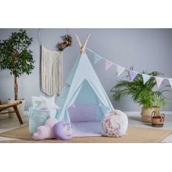 Namiot Tipi dla dzieci Liliowy sen z okienkiem i matą