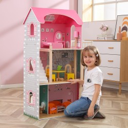 VIGA Duży Drewniany Domek dla Lalek
