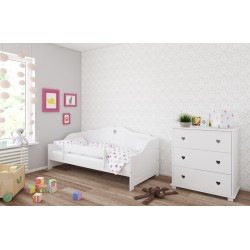 Łóżko dla dziecka Zuzia białe bez szuflady