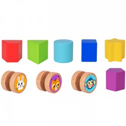 TOOKY TOY Kostka Edukacyjna Sorter Labirynt Przeplatanka Zwierzątka