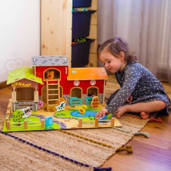 WOOPIE GREEN Mega Farma Figurki Zwierząt Stajnia Obora Kurnik 18 el.