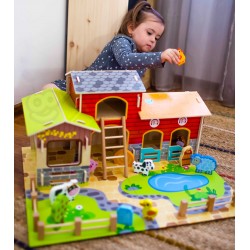 WOOPIE GREEN Mega Farma Figurki Zwierząt Stajnia Obora Kurnik 18 el.
