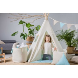 Namiot Tipi dla dzieci Błękitek z matą i poduszkami