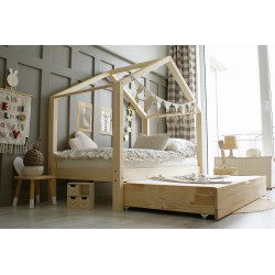 Łóżko domek housebed klasyczny PLUS z szuflada