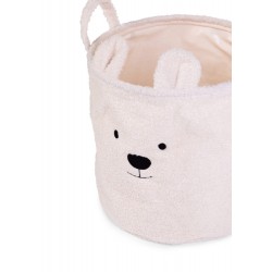 Childhome Pluszowy pojemnik na zabawki 30 x 30 x 30 cm Teddy bear Off white