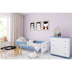 Łóżko dla dziecka Pola bez szuflady niebieskie
