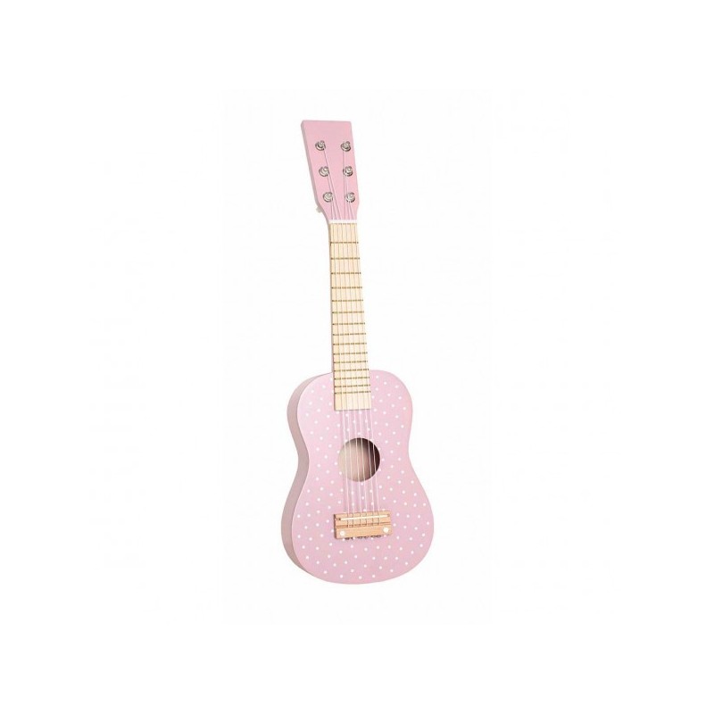 Drewniana Gitara różowa