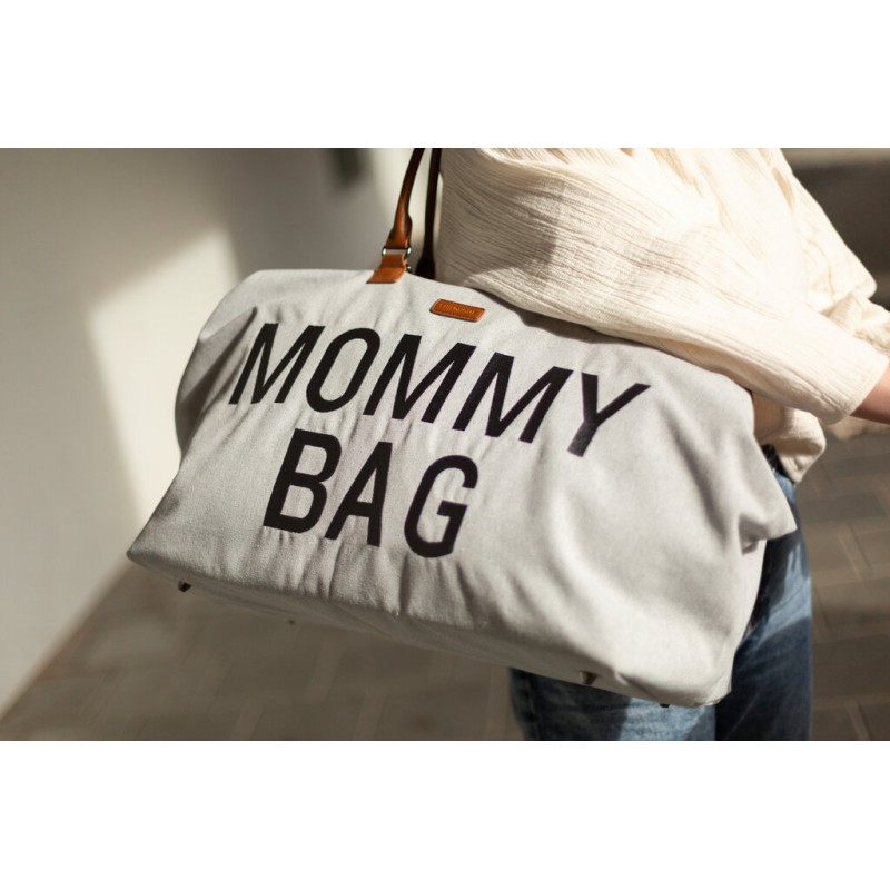 Childhome Torba Mommy bag Kanwas Szara