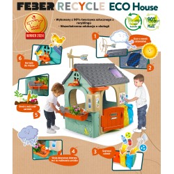 FEBER Domek ogrodowy Recycle Eco Segregacja Odpadów Zielona Energia