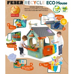 FEBER Domek ogrodowy Recycle Eco Segregacja Odpadów Zielona Energia