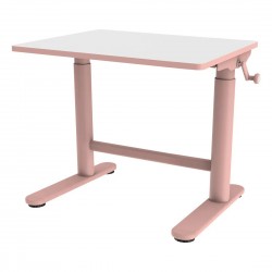 Biurko dziecięce regulowane ręcznie 80x60 cm różowe