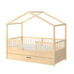 Łóżko Domek 160x80 sosna - Dream Nest Pine Bellamy