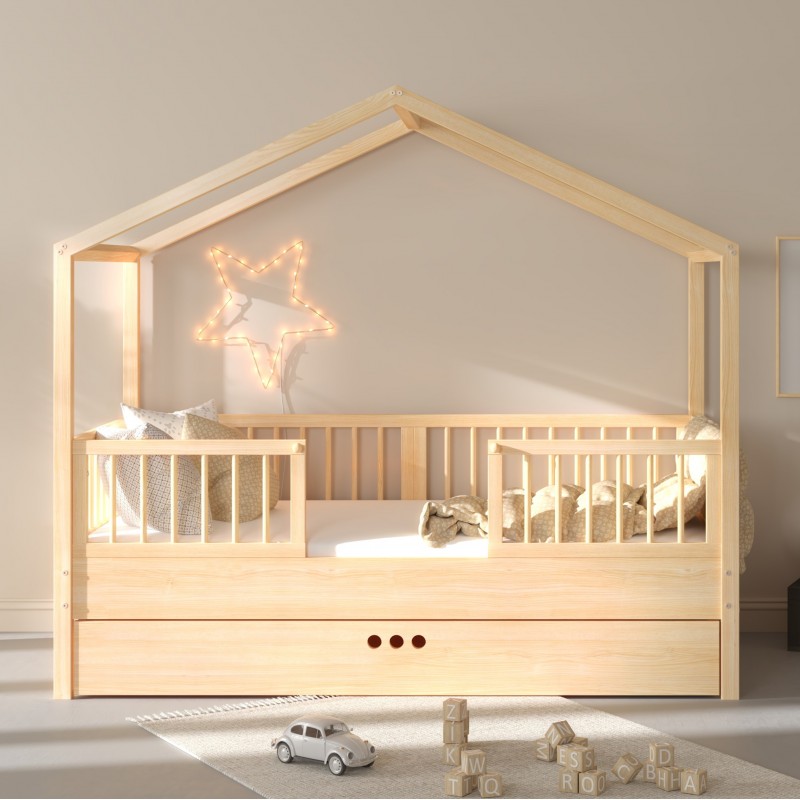 Łóżko Domek 160x80 sosna - Dream Nest Pine Bellamy