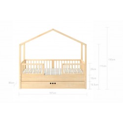 Łóżko Domek 160x80 sosna - Dream Nest Pine Bellamy