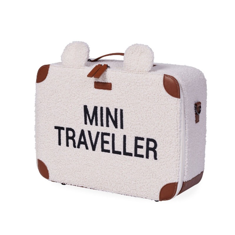 Childhome Walizka dziecięca Mini Traveller Teddy bear White