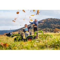 FALK Traktor CLAAS na Pedały z Przyczepą, Łyżką i Spychaczem od 3 Lat