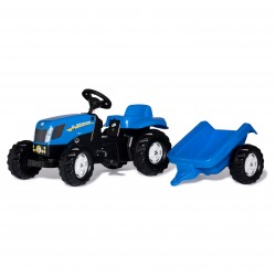 Rolly Toys rollyKid NH T 7040 Traktor na pedały New Holland z Przyczepką