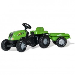 ROLLY TOYS  rollyKid NH T 7040 Traktor na Pedały z przyczepką Jasno-zielony