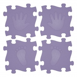 WOOPIE Mata Sensoryczna Ortopedyczna Puzzle Ręce i Nogi 16 el. - Kolor Fioletowy